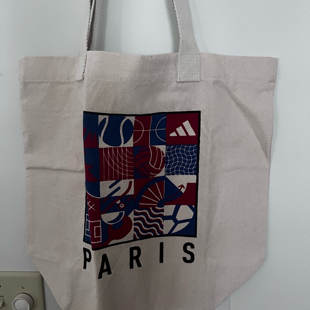 Paris Canvas Tote Bag - Cream